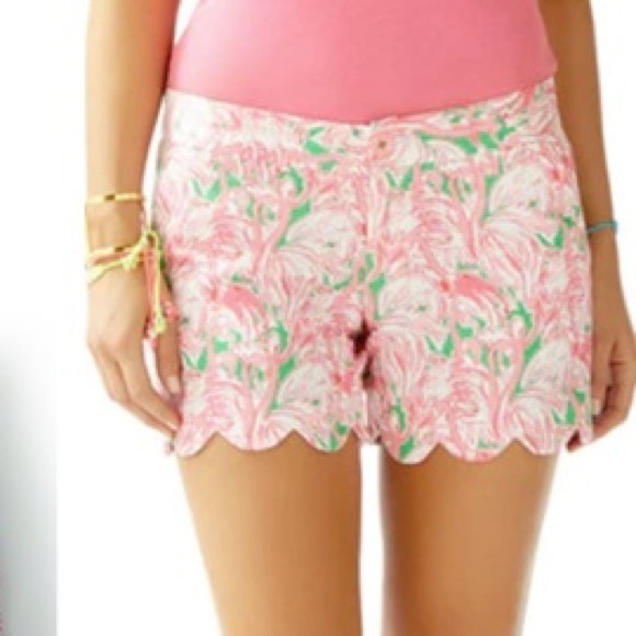 Lilly Pulitzer Pants - Lillly pulizter prep green pink colony shorts